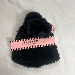 Juicy Couture Elegant Black Faux Fur Set